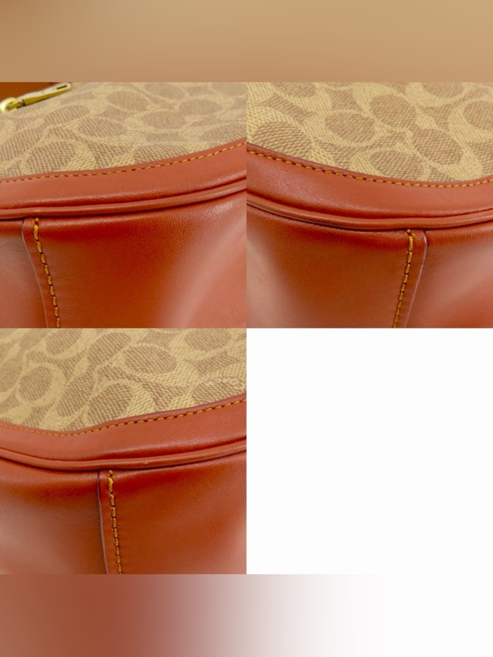 Coach Sutton Signature Tan and Brown Shoulder hobo Bag used Pristine Condition - Picture 10 of 16